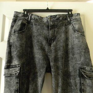 American Bazi Overdyed Bleach Cargo Jeans